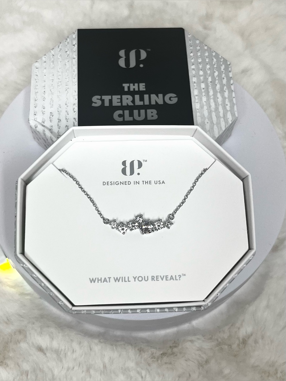 Bomb Party Sterling Silver CZ Cluster Necklace - Silver